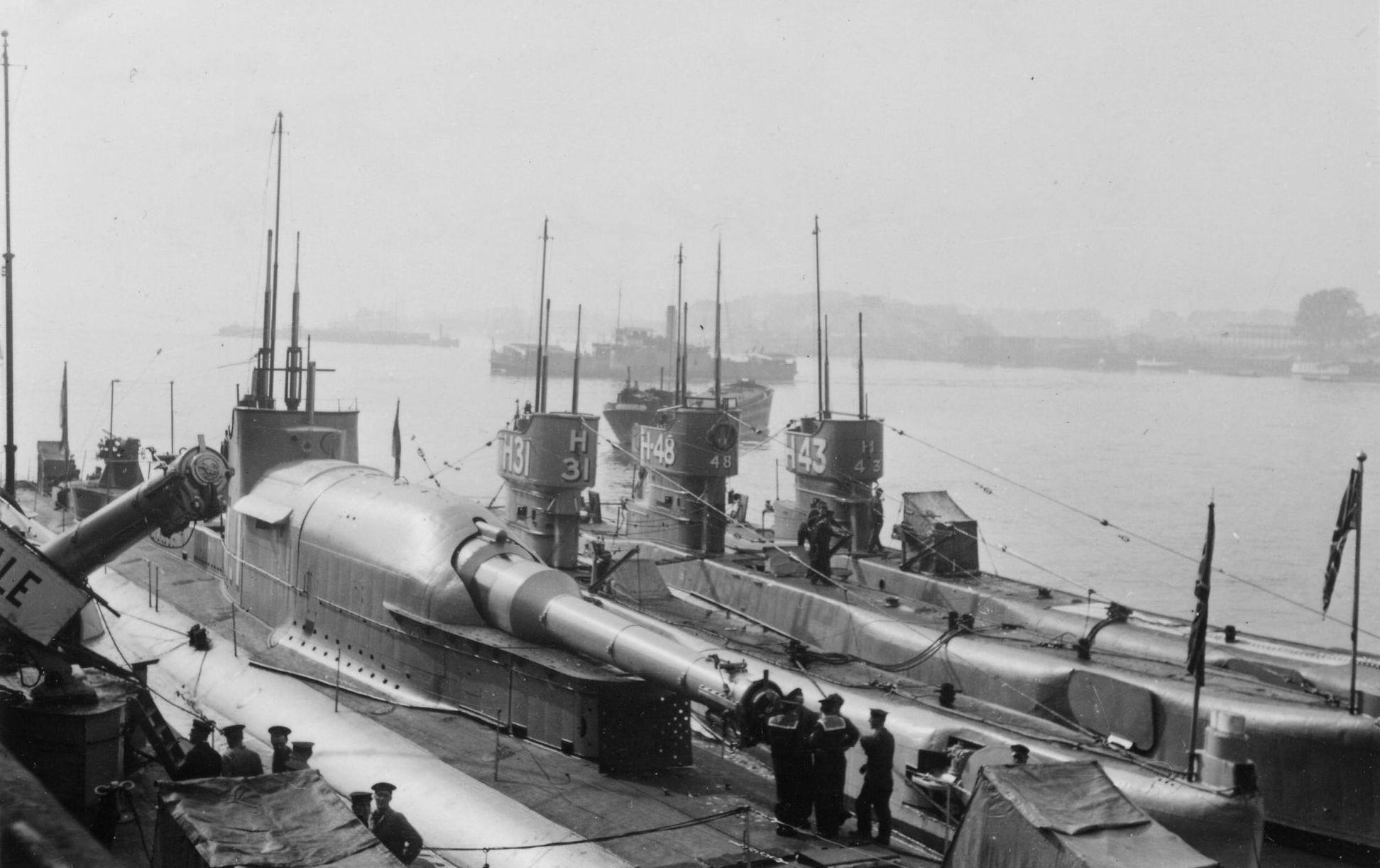Royal Navy Submarines, M1 H31, H48 and H43.