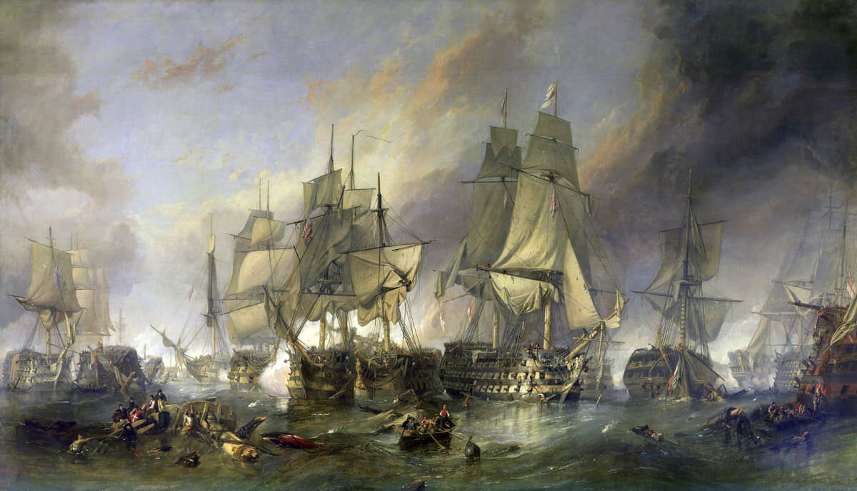 Battle of Trafalgar, 21 October 1805, by William Clarkson Stanfield (1793 - 1867)